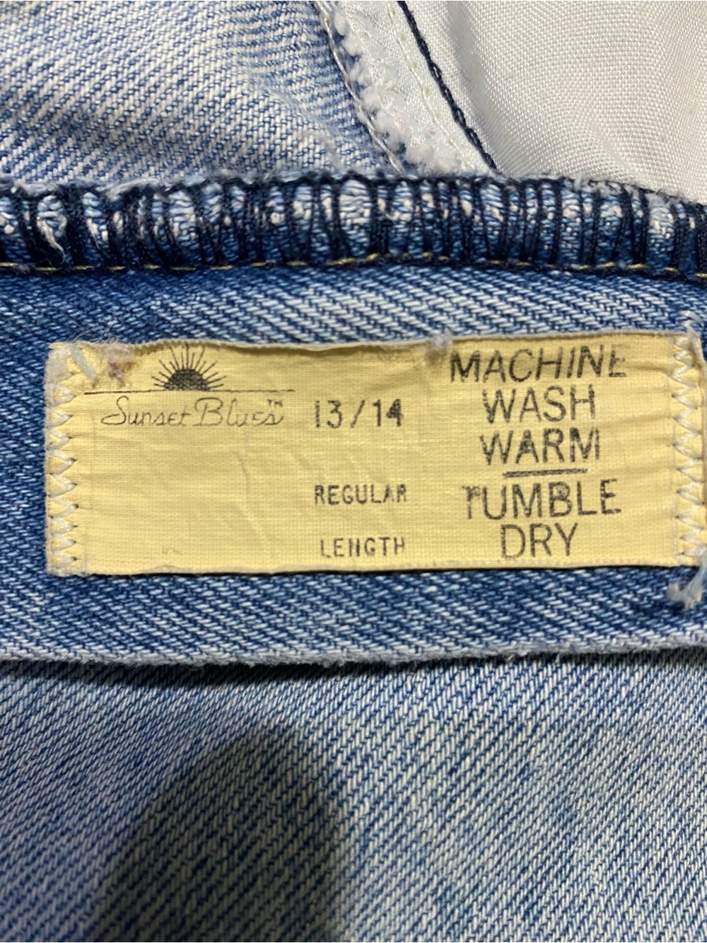 Vintage 80s Sunset Blues Light Wash Cotton Yolk Jeans 30 x 28 Normcore Americana - Picture 10 of 12